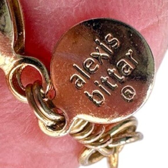 ALEXIS BITTAR Statement Gold-Tone Gray Faux Pearl Bib Necklace Holiday - Picture 5 of 5